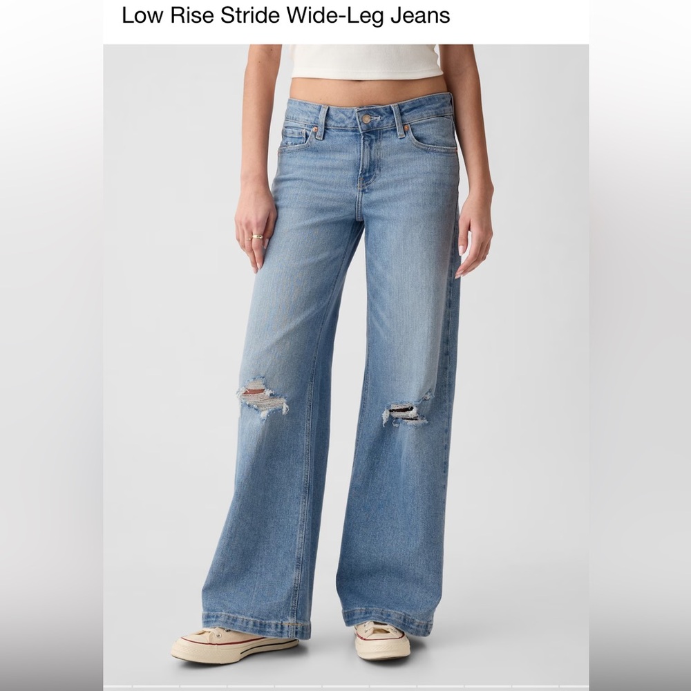 Gap Low Rise Stride Ripped Jeans 26-NWT